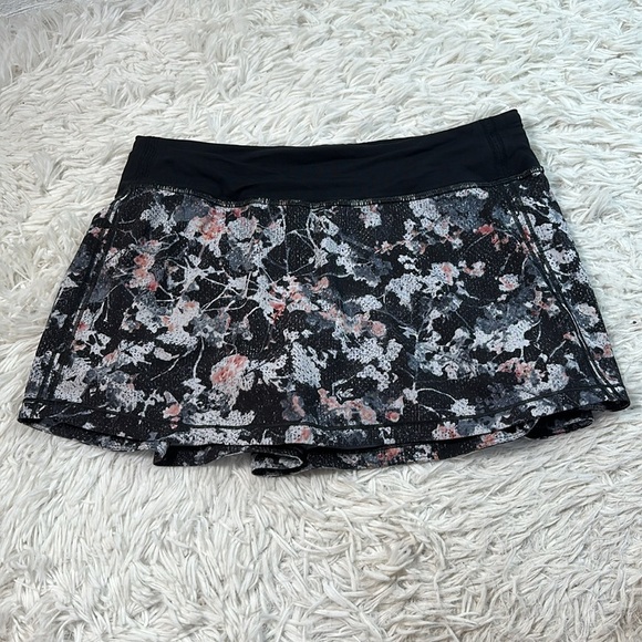Lululemon Pace Rival Skirt (Regular) *No Panels Spring Bloom Multi / Black - Picture 1 of 7